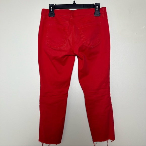 LOFT Modern Skinny Red Jeans with Raw Hem - Size 27/4P - Picture 9 of 11